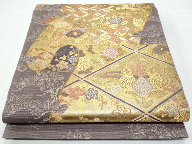 平和屋着物◎六通柄袋帯　唐織　小袖風薫　金糸　引箔　正絹　逸品　CABB3671fb