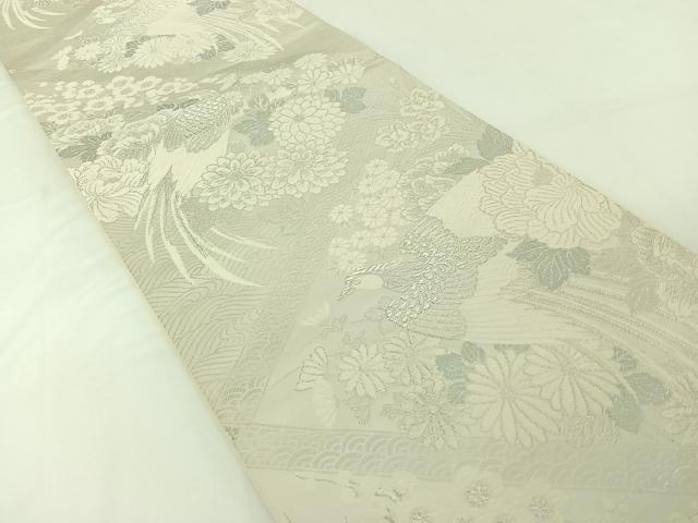 平和屋の平和屋着物◎六通柄袋帯 唐織 花鳥文 オロール箔 正絹 逸品 AAAP5205jh｜アングル2