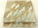 平和屋着物◎六通柄袋帯 鶴の群れ 金銀糸 引箔 正絹 逸品 AAAP5210jh(4)