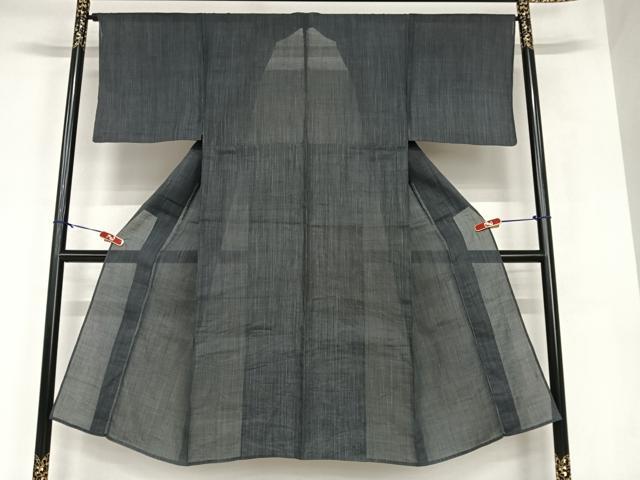 平和屋着物＊石川県指定無形文化財　能登上布　本麻手織上布　男性　麻　逸品　AABB1367np