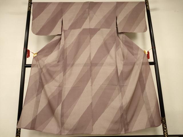 平和屋の平和屋着物＊夏物 小紋 絽 変わり斜縞 正絹 逸品 AABJ2558jd｜アングル2