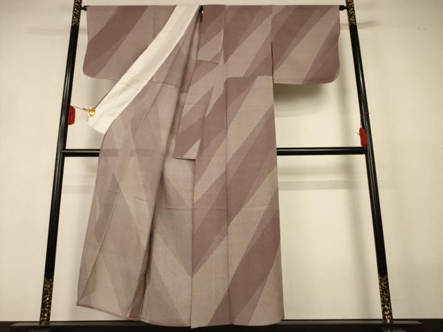 平和屋の平和屋着物＊夏物 小紋 絽 変わり斜縞 正絹 逸品 AABJ2558jd｜アングル3