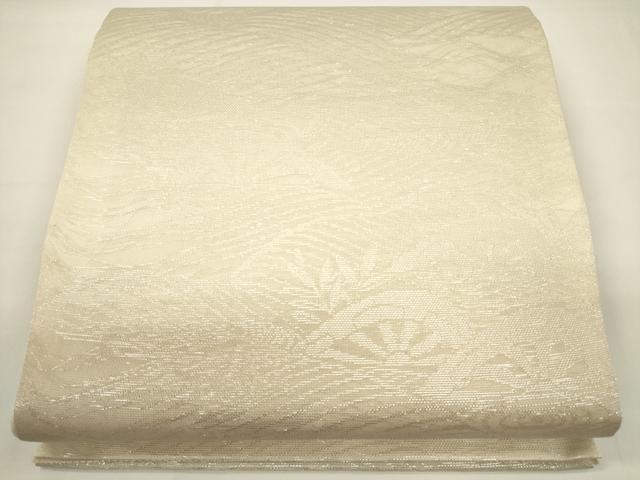 平和屋着物＊夏物　六通柄　本袋帯　流水片輪車文　銀糸　正絹　逸品　未使用　CAAV5084eg