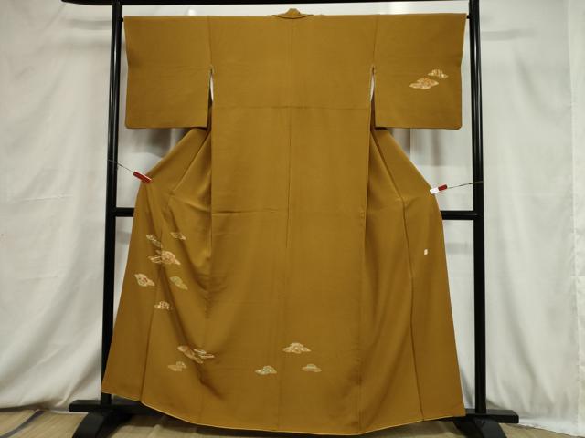 平和屋着物■訪問着 作家物 草花文 金彩 正絹 逸品 CABB7365dy