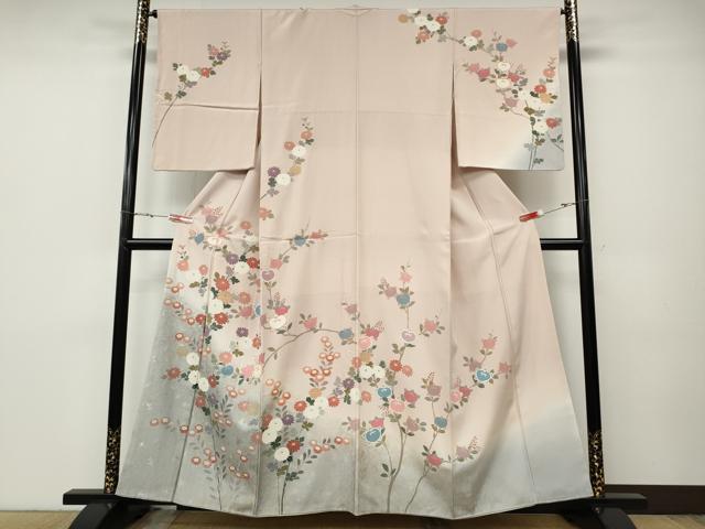 Kimono - 平和屋着物●訪問着　枝橘文　暈し染め　金銀彩　正絹　逸品　CABD7226ut