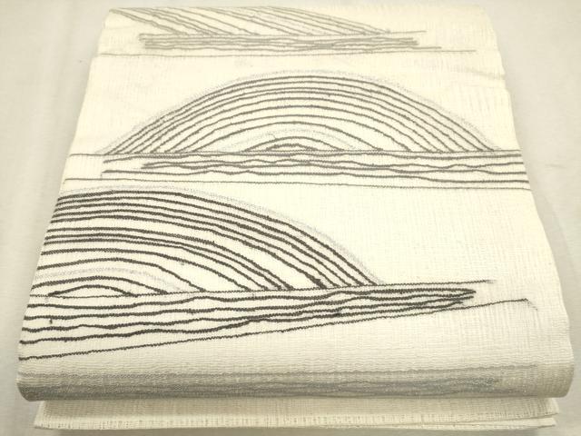 平和屋着物＊夏物　太鼓柄袋帯　吉祥文　銀糸　正絹　逸品　CAAT3903eg