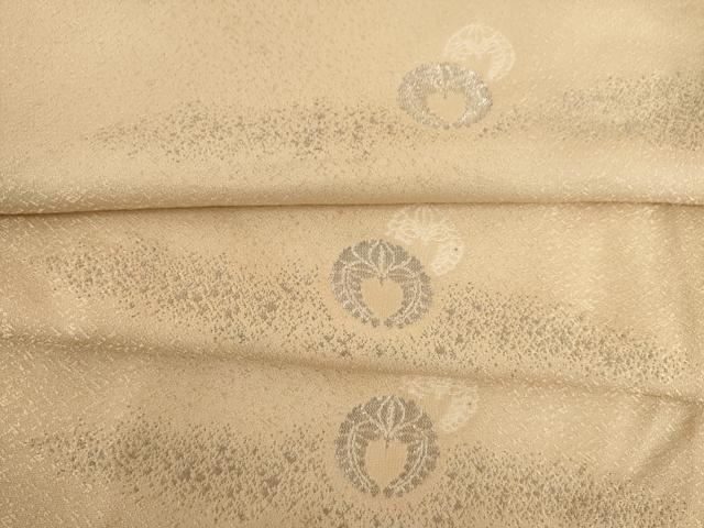 平和屋着物●上質な小紋 下り藤 寿光織 銀糸 正絹 逸品 AABC4136ck