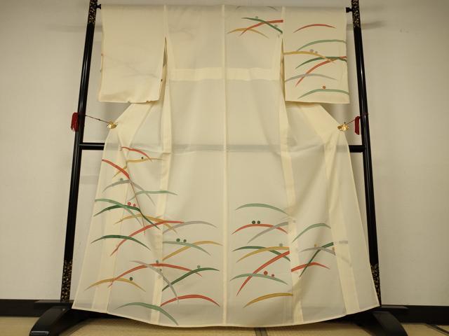 平和屋着物＊夏物　訪問着　絽　芝文　正絹　逸品　AABD4649jd