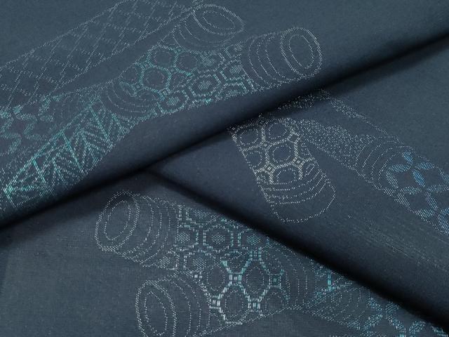 平和屋着物＊夏物　小紋　紗　横笛　正絹　逸品　CAAT9754gh