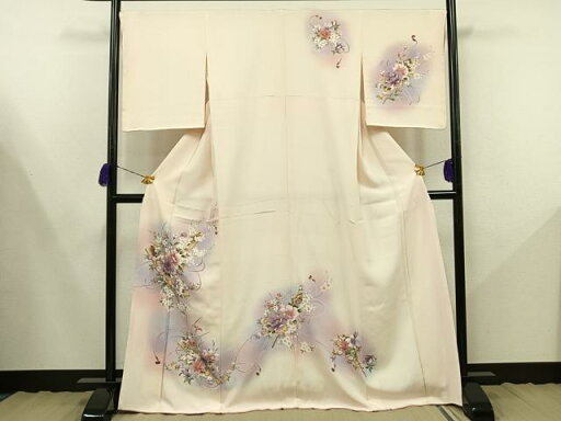 平和屋着物■訪問着 草花文 暈し染め 金彩 正絹 逸品 AAAT4521mf 平和屋着物■訪問着 草花文 暈し染め 金彩 正絹 逸品 AAAT4521mf
