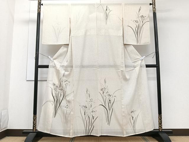 Rakuten - 平和屋着物＊夏物　訪問着　絽　手描き　草花文　正絹　逸品　CABH5209xi
