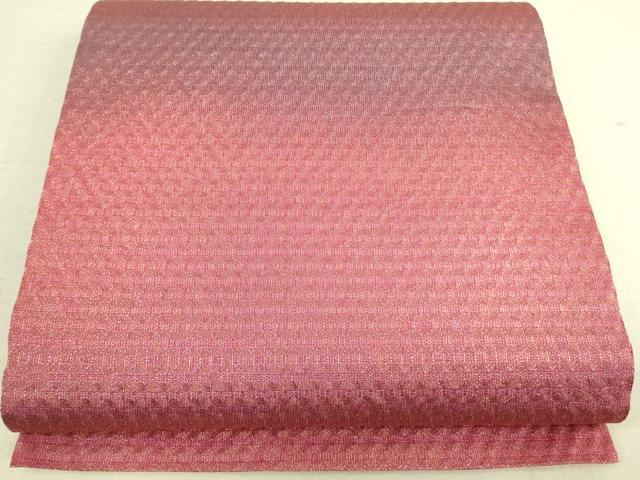 平和屋着物◎全通柄京袋帯　横段文　金糸　正絹　逸品　DAAK5566re