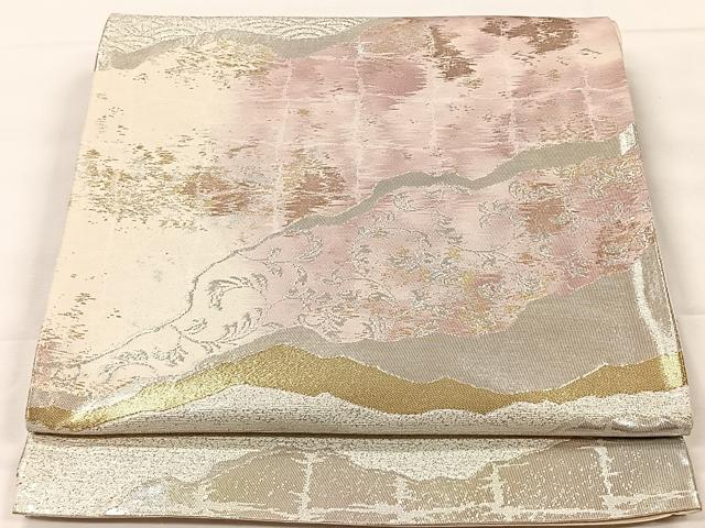 平和屋着物◎六通柄京袋帯　道長唐草文　金銀糸　正絹　逸品　CAAX2922id