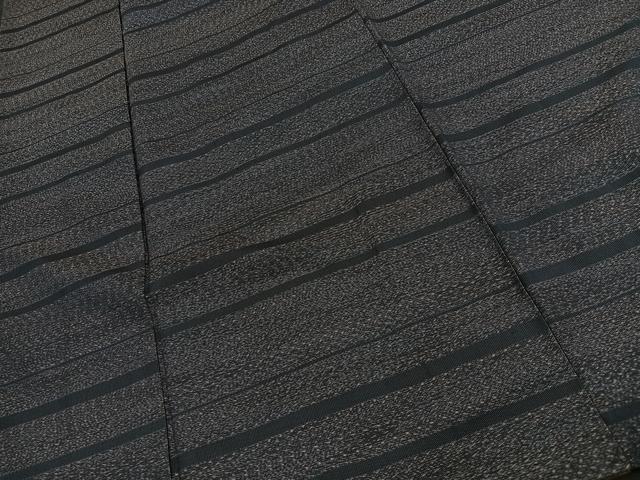 平和屋着物■本場大島紬 横段文 正絹 逸品 BAAS0633sa
