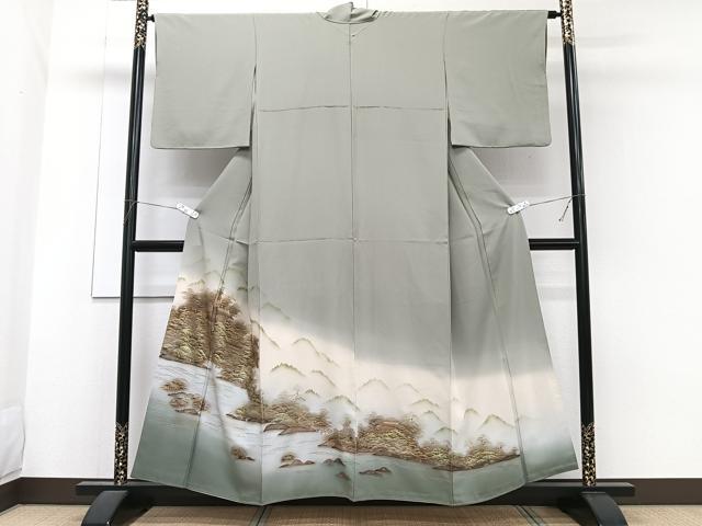 平和屋着物■豪華色留袖 遠山風景文 暈し染め 金彩 正絹 逸品 CABG6865xi