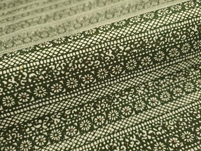 平和屋着物＊夏物　小紋　絽　横段草花文　正絹　逸品　DAAS1631ud