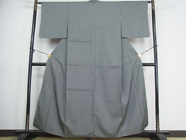 平和屋着物■上質な紬　風景文　逸品　wb7927