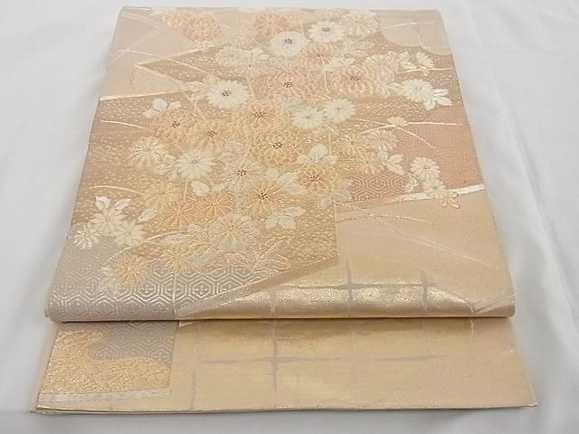 Rakuten - 平和屋着物◎六通柄袋帯　唐織　草花文　金銀糸　正絹　逸品　AAAG0902Bsw