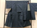 平和屋着物■男性 紬 アンサンブル 霞文 正絹 逸品 未使用 BAAR0761wb