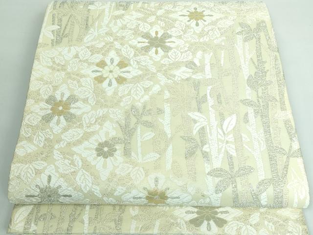 平和屋本店■極上　六通柄袋帯　唐織　新小石丸　プラチナ箔　本金箔　蒸栗色地　逸品　DZAA5700kh5