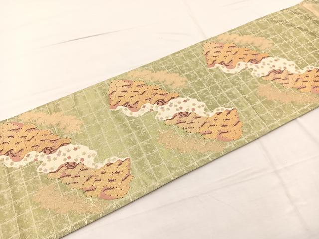 平和屋の平和屋着物◎六通柄袋帯 唐織 浜松文 金銀糸 正絹 逸品 未使用 BAAX0980hv｜アングル3