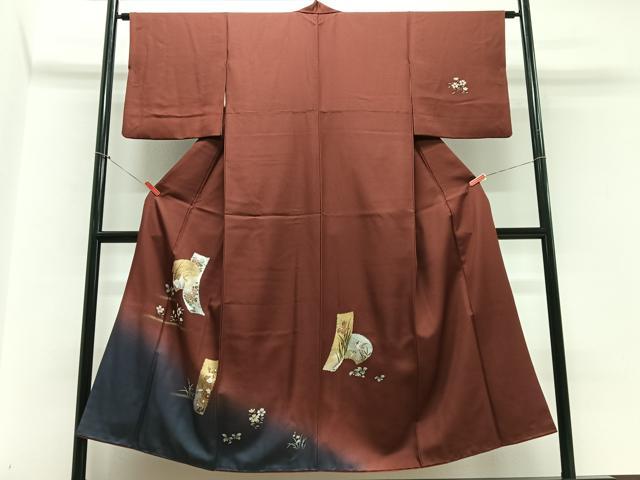 Rakuten - 平和屋着物■訪問着　花鳥文　暈し染め　金彩　洗える着物　CABC7268xe