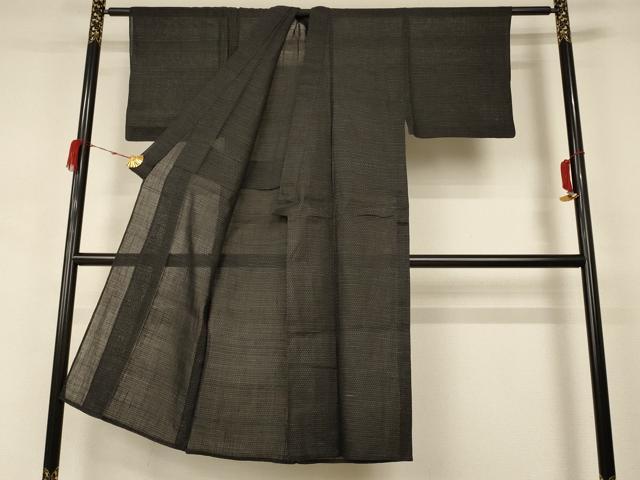 平和屋着物＊夏物　男性　小紋　紗　幾何学文様　AAAX7816jd