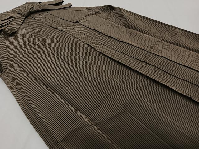 平和屋着物●男性　行灯袴　縞　正絹　逸品　CABH5233xi