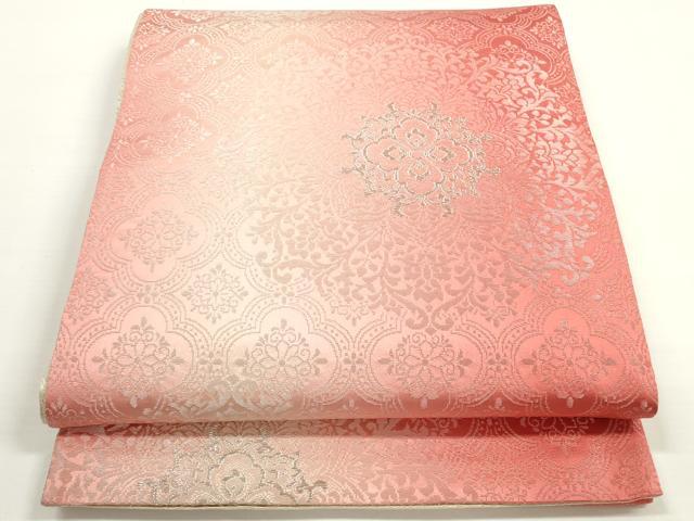 Rakuten - 平和屋着物◎両面　全通柄袋帯　正倉院花文　銀糸　正絹　逸品　DABB8401xg