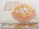 平和屋着物■六通柄袋帯 唐織 向かい鳳凰文 金銀糸 正絹 逸品 B-cy5068