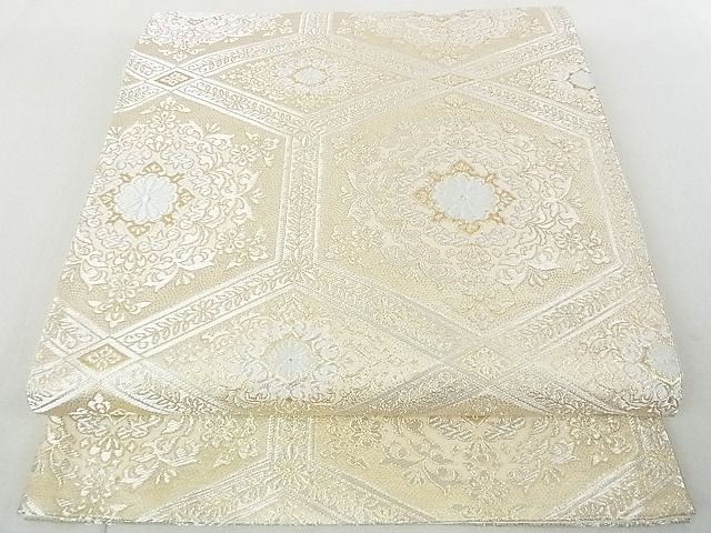 平和屋着物■六通柄袋帯　正倉院花文　金銀糸　逸品　DAAE8227sa