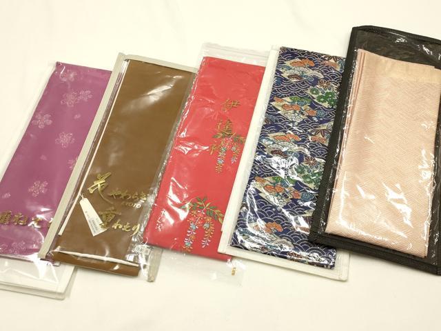 平和屋着物▼和装小物　重ね衿・伊達衿　まとめて5点　刺繍　色無地　松竹梅　金銀...