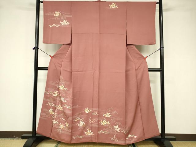 Uramono - 平和屋着物■訪問着　松竹梅　金彩　正絹　逸品　DABB3743cm