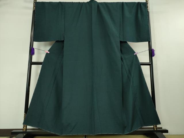 平和屋本店■極上　男性　紬　アンサンブル　長羽織・長襦袢(袷)3点セット　色無地　褐返色　キングサイズ　逸品　未使用　DZAA5375kh5