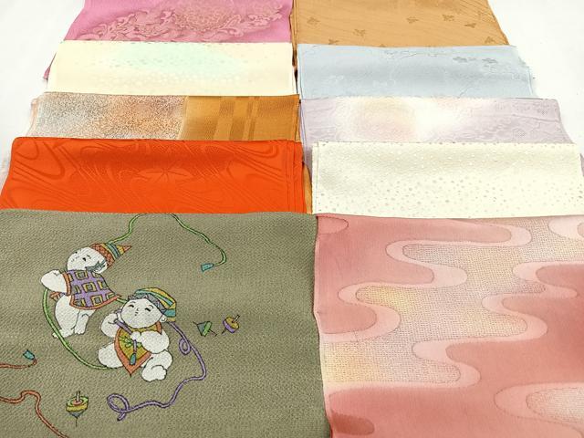 平和屋着物★和装小物 上質な帯揚げ 10枚セット 逸品 CAAM9712xe