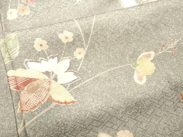 平和屋着物■上質な小紋 草花文 金彩 正絹 逸品 未使用 CAAP3192eg