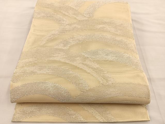 平和屋着物＊夏物　六通柄袋帯　青海波　銀糸　正絹　逸品　BAAT3082hv