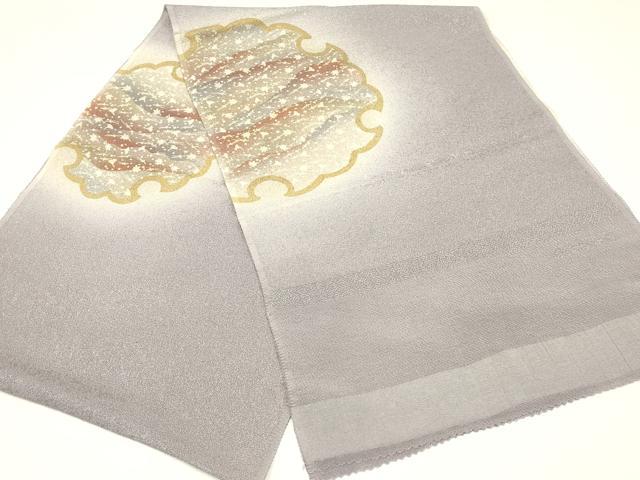 平和屋着物●和装小物　上質な帯揚げ　雪輪文　暈し染め　丹後ちりめん　逸品　AABB7169ay