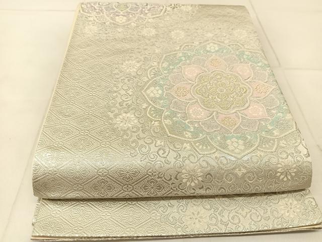 平和屋着物◎六通柄袋帯　唐織　正倉院花文　金銀糸　正絹　逸品　BAAU2440yc