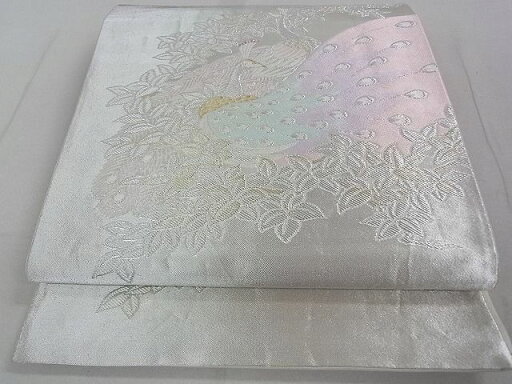平和屋着物◎六通柄袋帯 孔雀花文 金銀糸 逸品 DAAH1575ox 平和屋着物◎六通柄袋帯 孔雀花文 金銀糸 逸品 DAAH1575ox
