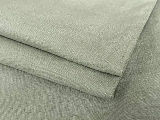 平和屋着物●結城紬　色無地　煤色　正絹　逸品　未使用　AABA0164zg