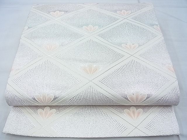 平和屋着物◎六通柄袋帯　唐織　菱松葉文様　金銀糸　逸品　BAAF7444wk　