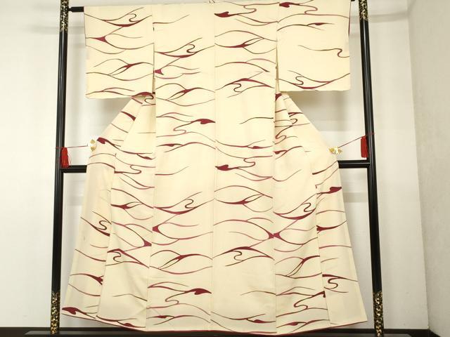 平和屋着物■上質な小紋 流水文 正絹 逸品 AAAN0538cs