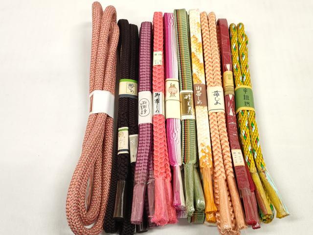 平和屋着物●和装小物　帯締め10本セット　手組紐　鎌倉組　逸品　未使用　DABC1194zzz