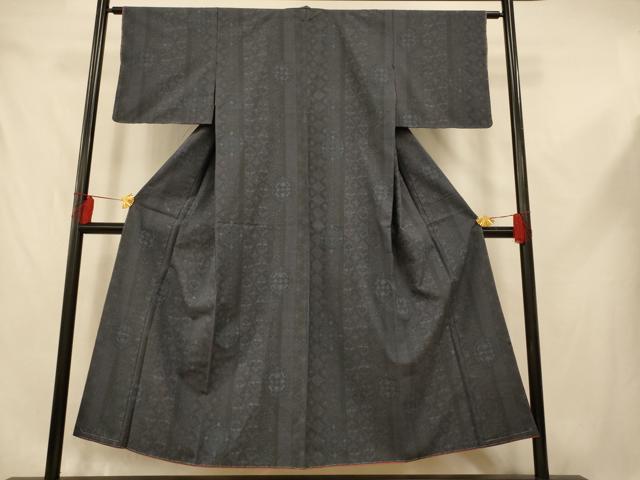 Full-Length Under-Kimono - 平和屋着物■上質な紬　60亀甲　正倉院花文　正絹　逸品　AABE1073fw