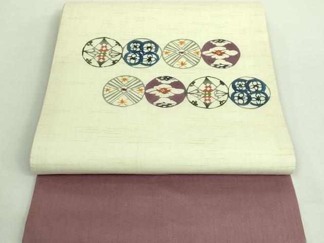 乐天商城 - 平和屋着物＊極上　夏物　九寸開き名古屋帯　紅型　絹麻　逸品　DZAA9805kh5