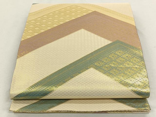 平和屋着物◎六通柄袋帯 吉祥文 金糸 正絹 逸品 CAAL6442qv