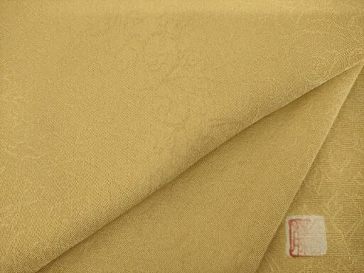 平和屋着物●上質な色無地 作家物 飛鶴花唐草地紋 飴色 正絹 逸品 AAAS5046ck 平和屋着物●上質な色無地 作家物 飛鶴花唐草地紋 飴色 正絹 逸品 AAAS5046ck