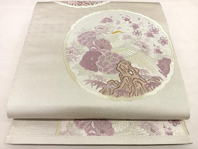 Rakuten - 平和屋着物◎六通柄袋帯 唐織 花鳥丸文 金銀糸 正絹 逸品 BAAW7376qw