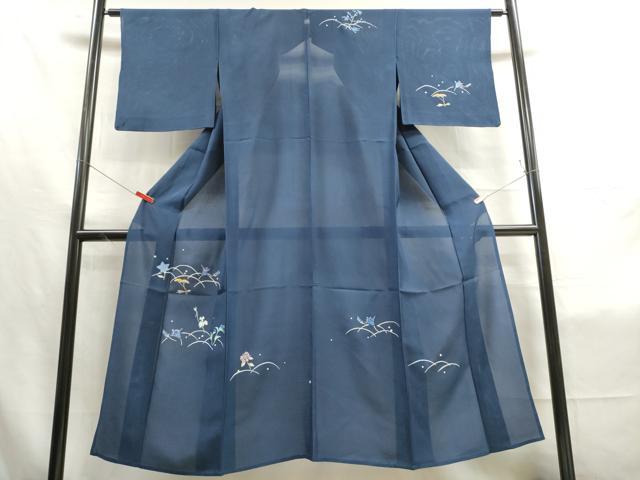 平和屋着物*夏物 訪問着 絽 草花文 正絹 逸品 DAAS1820ud